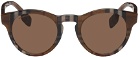Burberry Brown Round Check Sunglasses