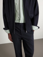 BODE - Straight-Leg Cotton-Blend Seersucker Trousers - Blue