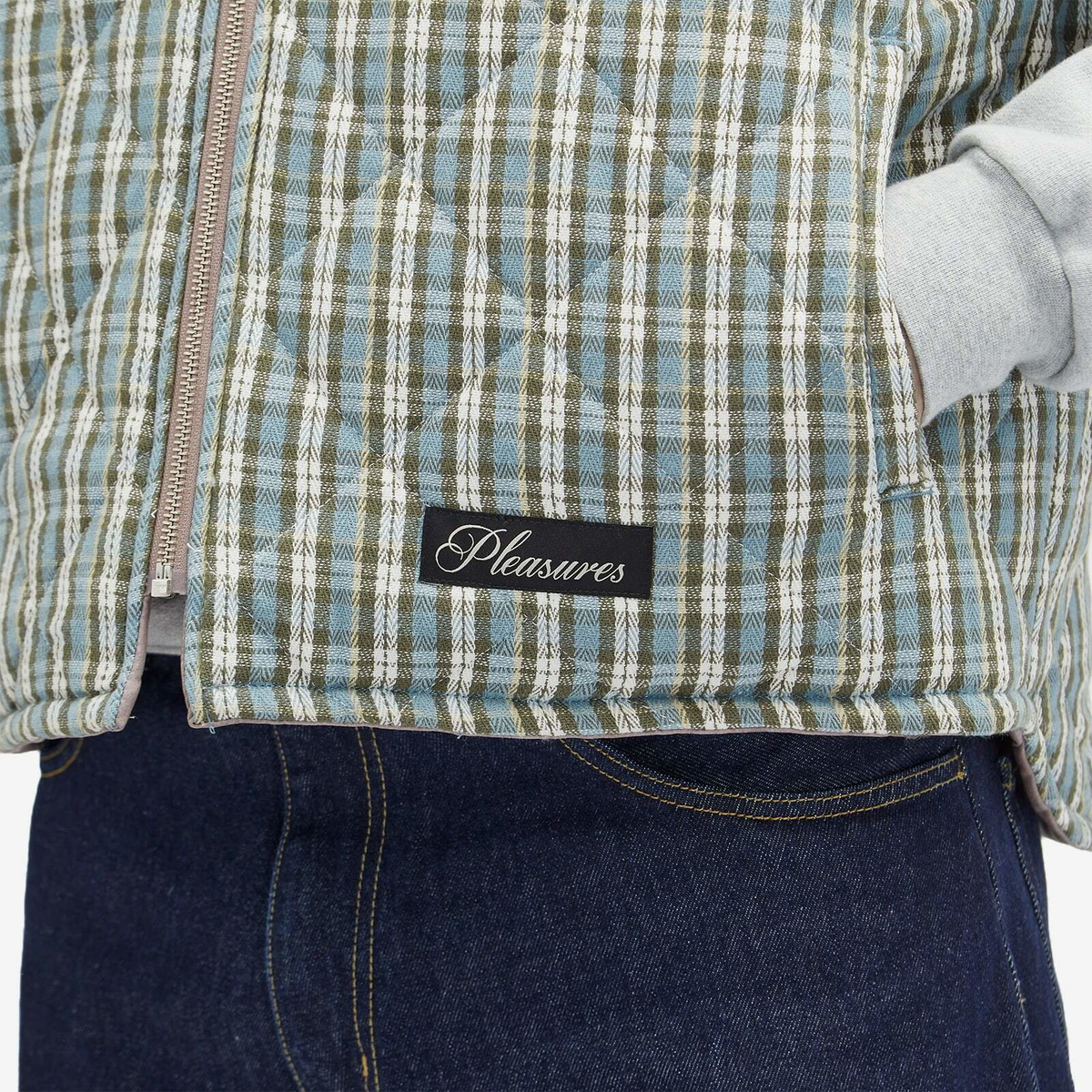 Pleasures Men's Horns Reversible Vest in Mauve