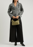 Lovebirds Printed Wool Wrap Jacket Grey