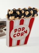 Paul Smith - Popcorn Silver- and Gold-Tone and Enamel Cufflinks
