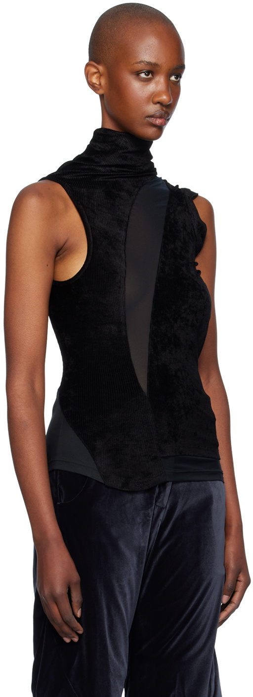 Kiko Kostadinov Black Pendle Paneled Tank Top