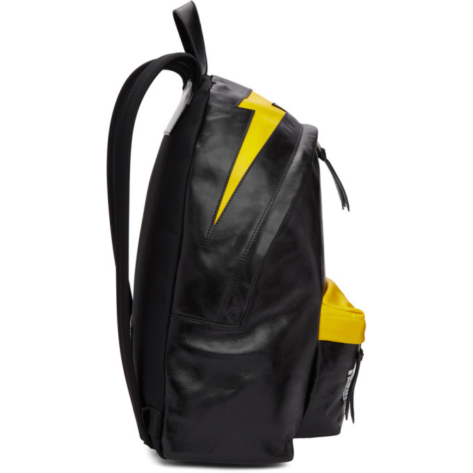 Givenchy logo Bag Backpack yellow Black Givenchy Black and Yellow Fast Backpack Givenchy main image 4