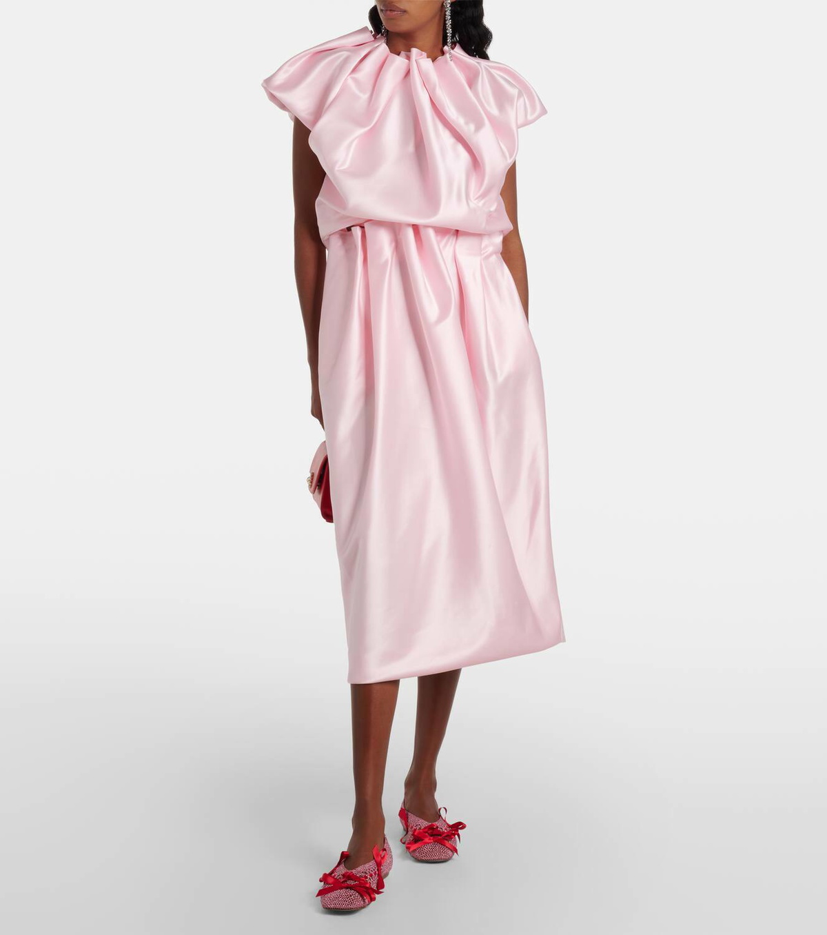 Simone Rocha Bow-detail crochet ballet flats Simone Rocha