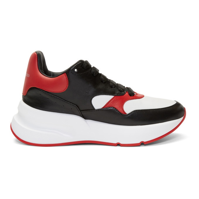 Photo: Alexander McQueen Black and Red Oversized Running Sneakers