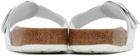 Birkenstock White Narrow Madrid Big Buckle Sandals