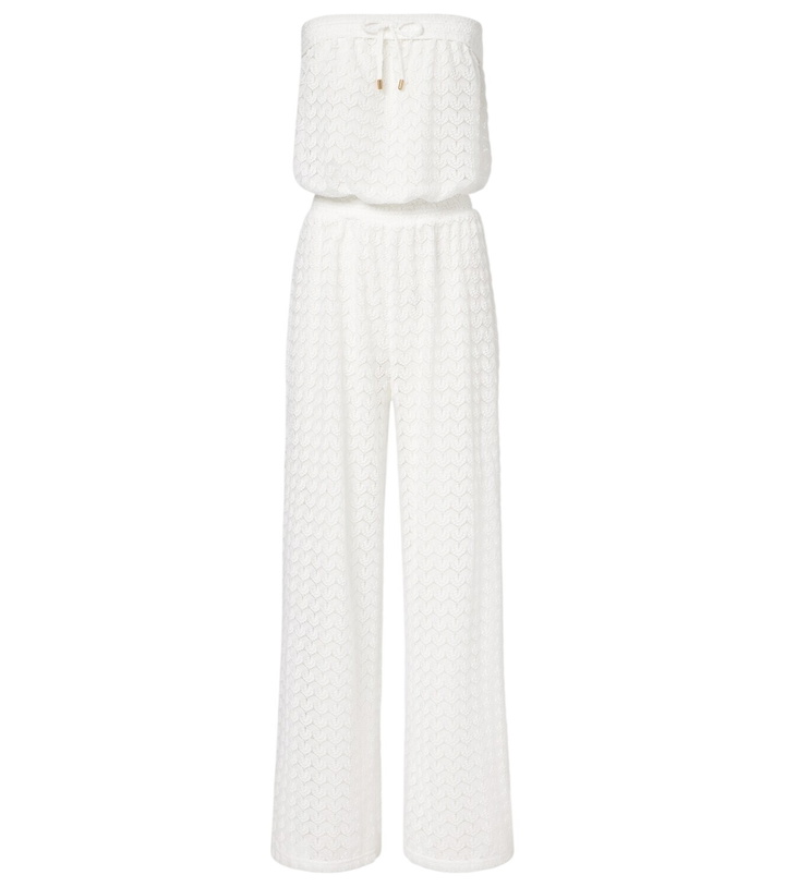 Photo: Melissa Odabash Viv sheer pointelle cotton-blend jumpsuit