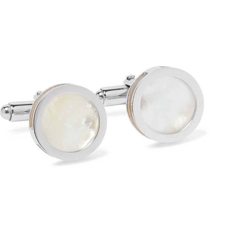 Photo: Lanvin - Rhodium-Plated Mother-of-Pearl Cufflinks - Silver