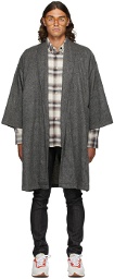 Naked & Famous Denim SSENSE Exclusive Grey Wool Overcoat
