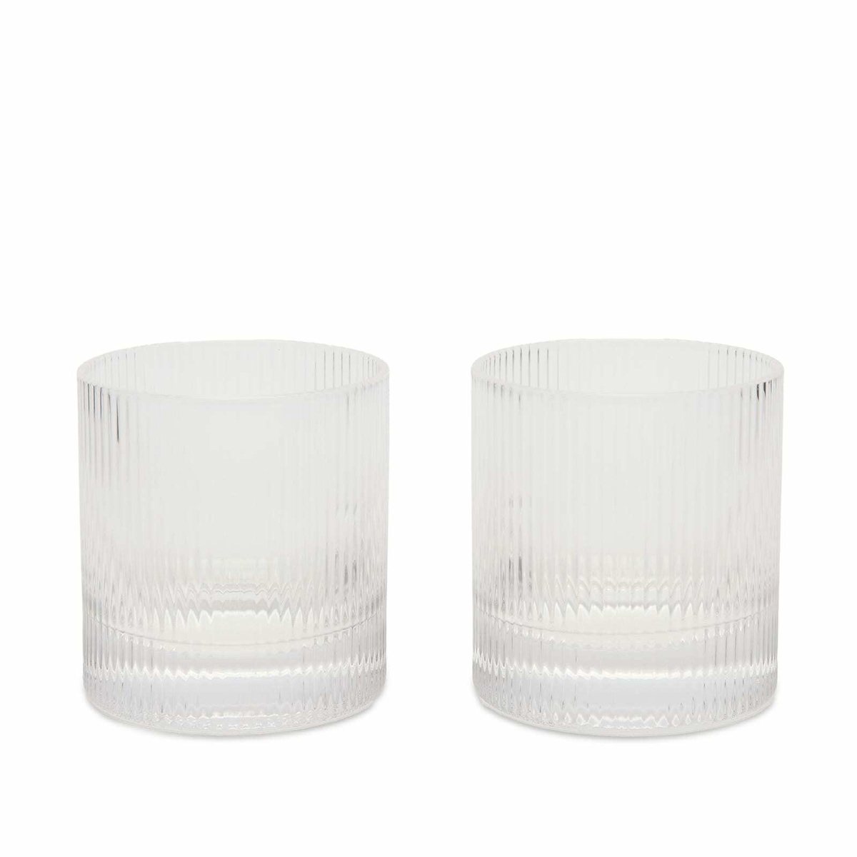 ferm LIVING Ripple Tumbler Glasses - Set of 2 in Clear 