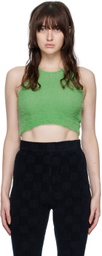 AMBUSH Green Fuzzy Tank Top