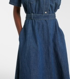 Valentino Belted denim polo dress