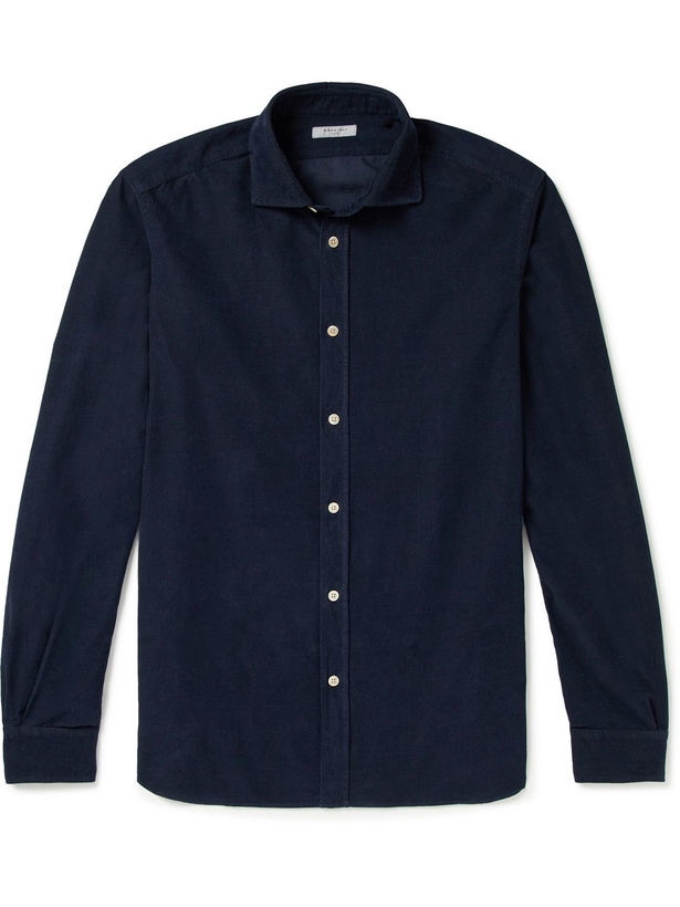 Photo: Boglioli - Garment-Dyed Cotton-Corduroy Shirt - Blue