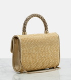 Roger Vivier Jewel Efflorescence Mini straw tote bag