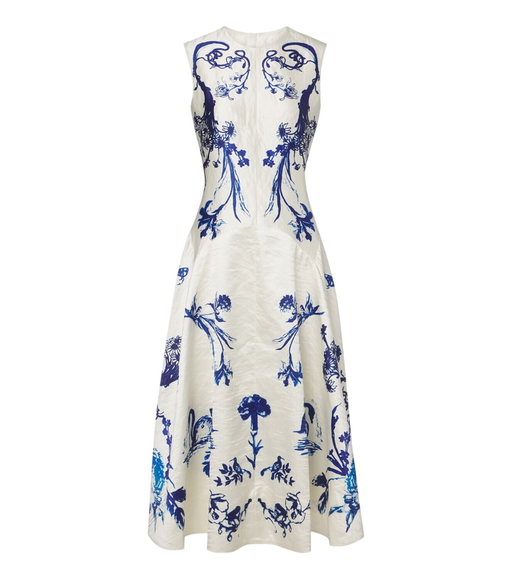 Photo: Erdem Floral twill midi dress