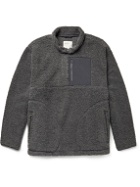 Satta - Ovo Shell-Trimmed Fleece Half-Zip Sweatshirt - Gray