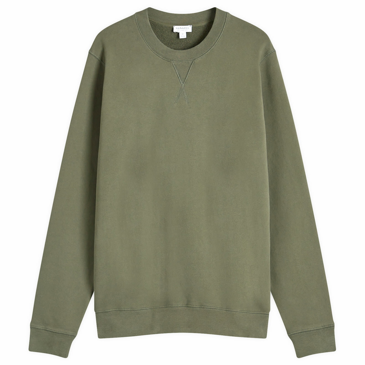 Sunspel Men's Loopback Sweatshirt in Khaki24 Sunspel