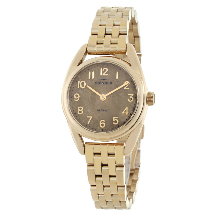 Photo: Shinola Derby Quartz Gold Dial Mens Watch S0120299734