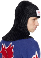 Charles Jeffrey LOVERBOY Black Fluffy Ears Balaclava