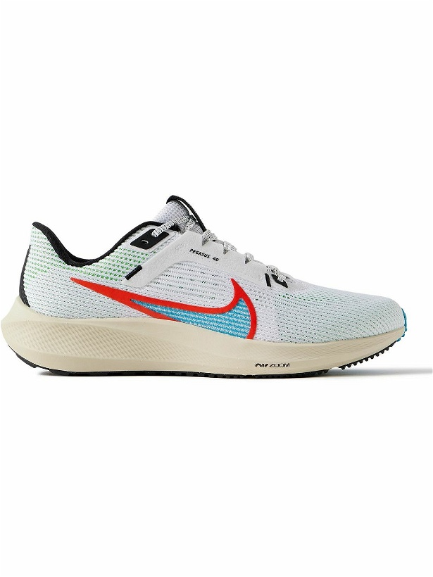 Photo: Nike Running - Air Zoom Pegasus 40 Rubber-Trimmed Mesh Running Sneakers - White