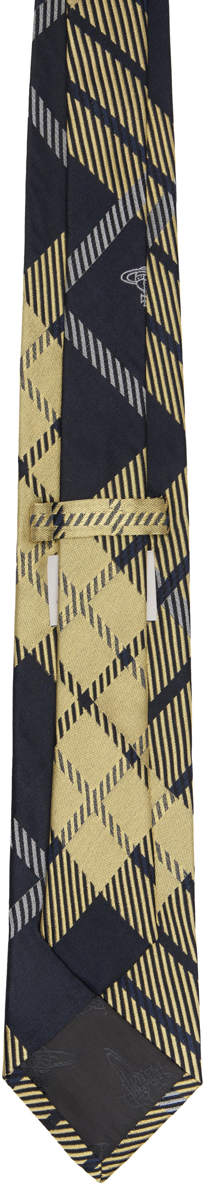 Vivienne Westwood Black & Yellow Harris Tweed Tie