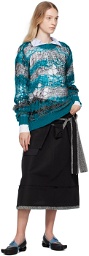 Paula Canovas Del Vas Black Floating Pocket Midi Skirt