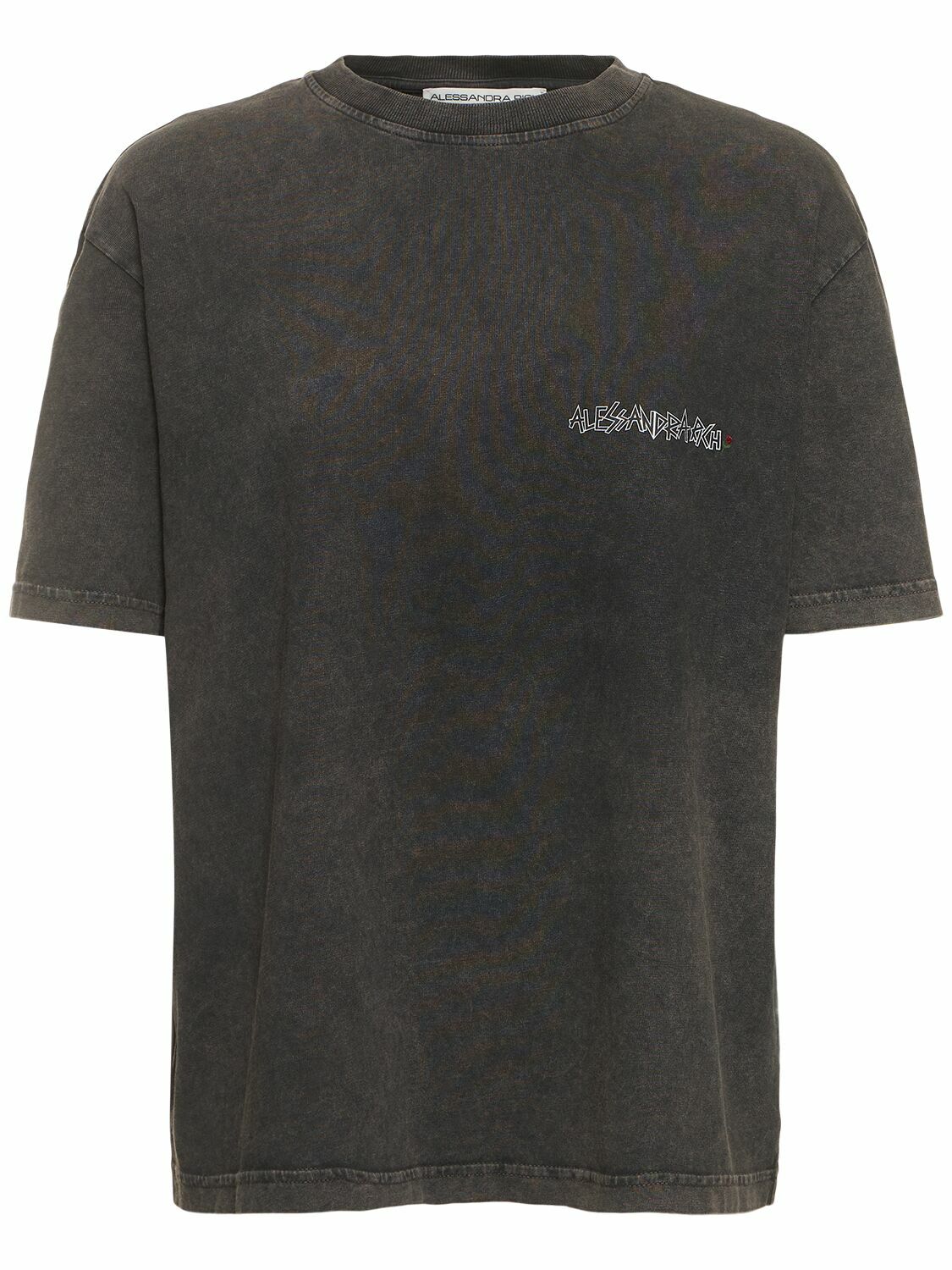 Tシャツ・カットソー ALESSANDRA RICH Woman T-Shirt White FABX4045 0001 Alessandra Rich Embellished cotton-jersey T-shirt Alessandra
