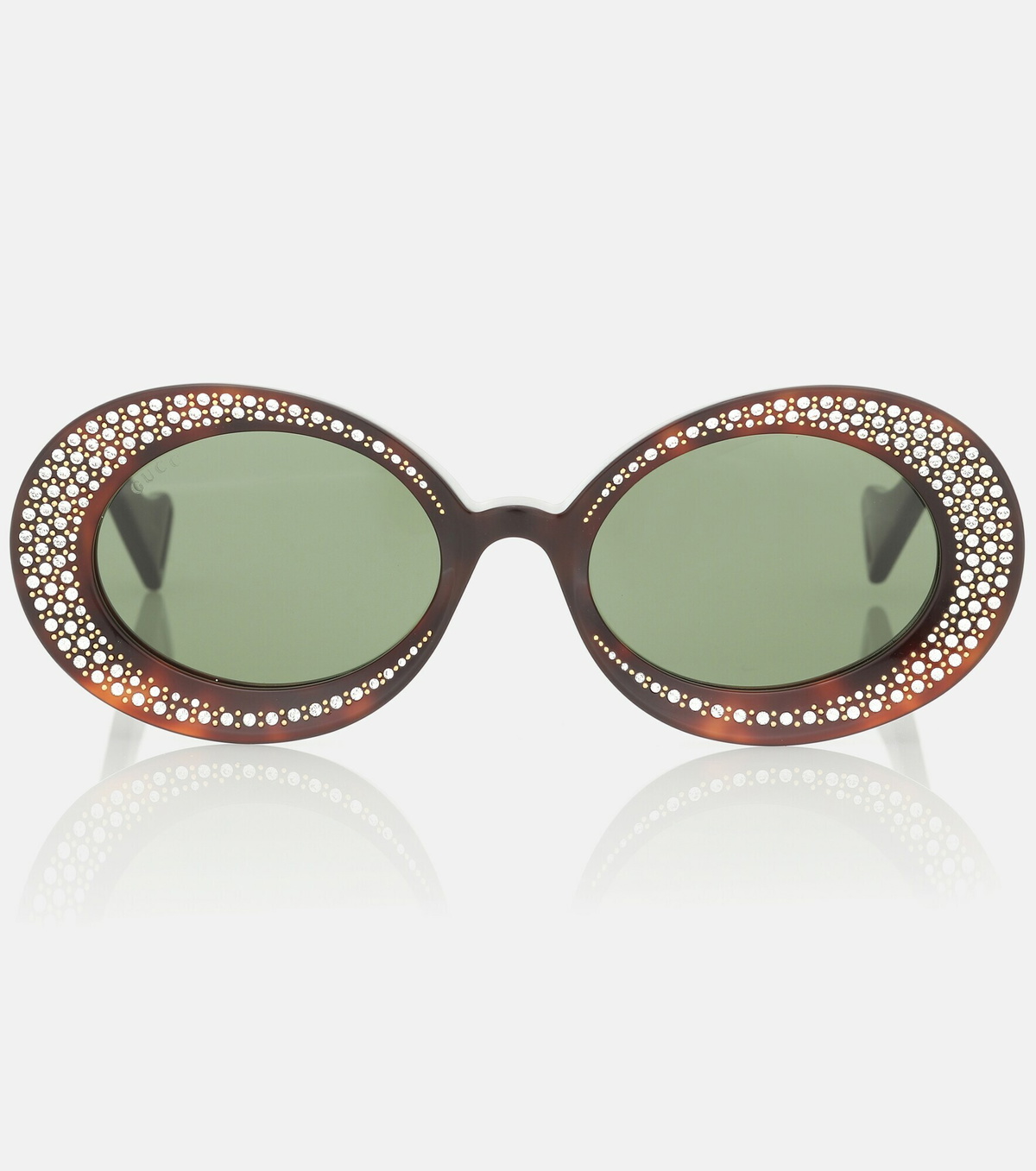Gucci Tortoiseshell Sunglasses with crystal embellishments Gucci GG1330S Crystal-Embellished Tortoiseshell Sunglasses main image 3