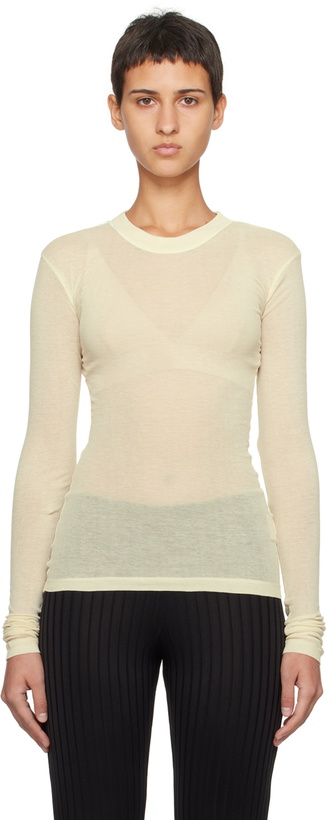Photo: BITE Off-White Crewneck Long Sleeve T-Shirt