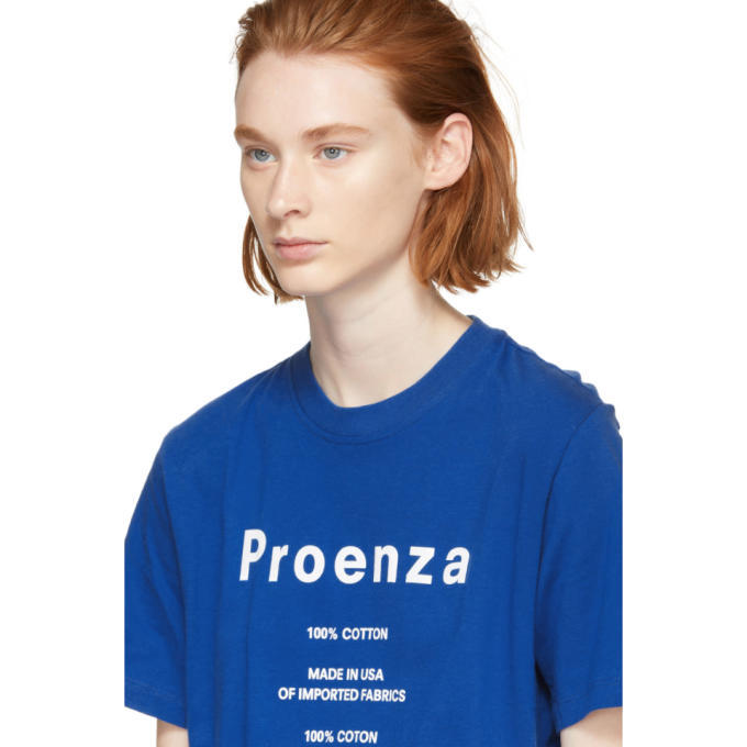 Proenza Schouler Blue PSWL Care Label T Shirt Proenza Schouler