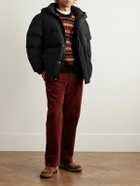 Maison Kitsuné - Logo-Appliquéd Quilted Shell Hooded Down Jacket - Black