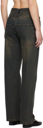 WYNN HAMLYN Navy Straight Jeans