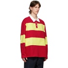 Camiel Fortgens Red and Yellow Striped Long Sleeve Polo