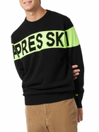 MC2 Saint Barth Man Crewneck Sweater Heron With Après Ski Jacquard