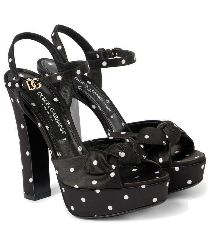 Photo: Dolce&Gabbana Satin platform sandals