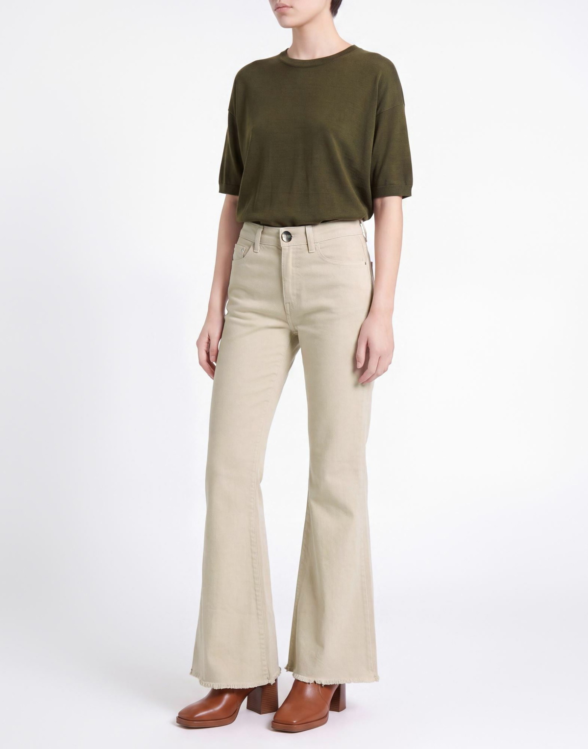 Jijil Womens Pants in Beige