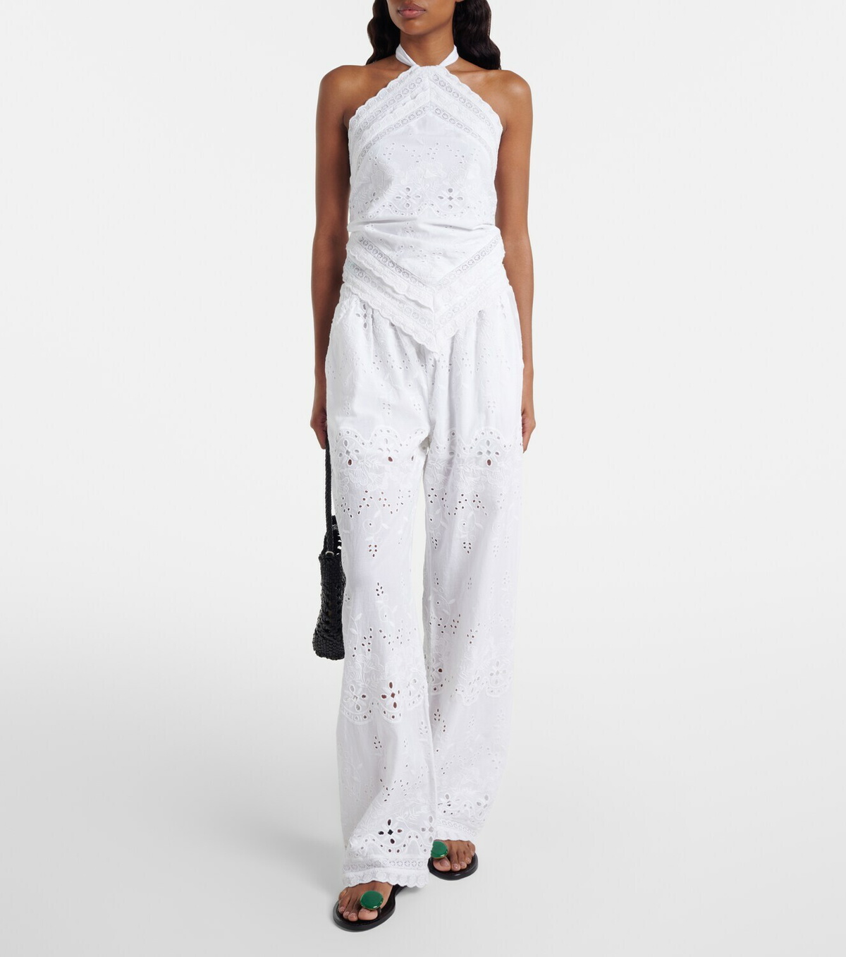 Melissa Odabash Felicity embroidered cotton top