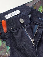 JW Anderson - Flared Logo-Embroidered Printed Jeans - Blue