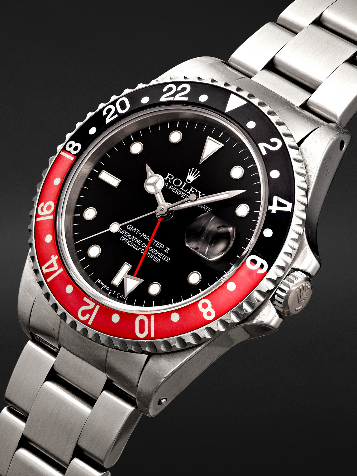 Stephanie Windsor - Rolex Vintage 1996 Coke GMT Master II Automatic 40mm Stainless Steel Watch, ref. 16710 (Fits up to 7'' wrist)