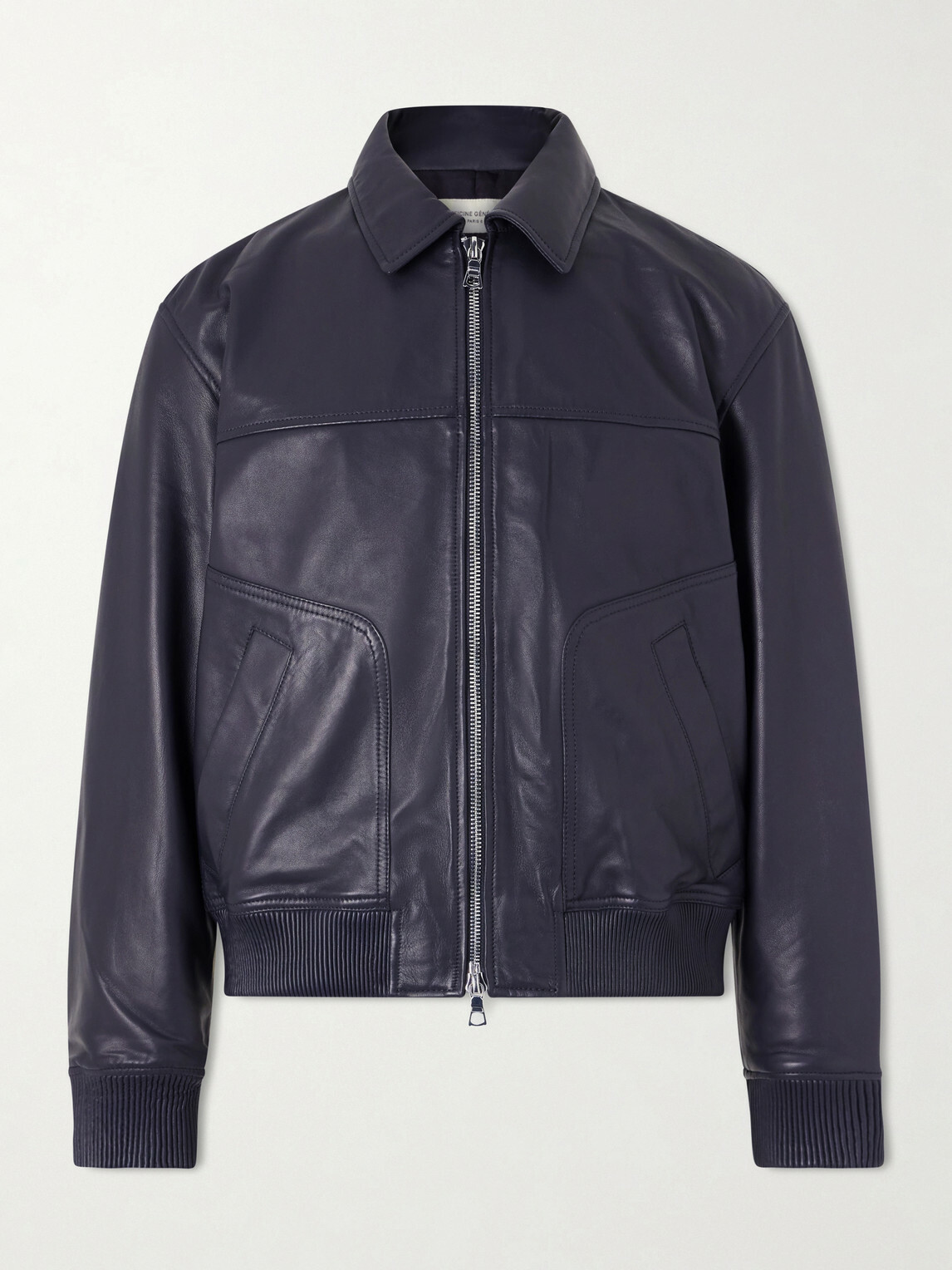 Officine Générale - Cassio Leather Jacket - Blue