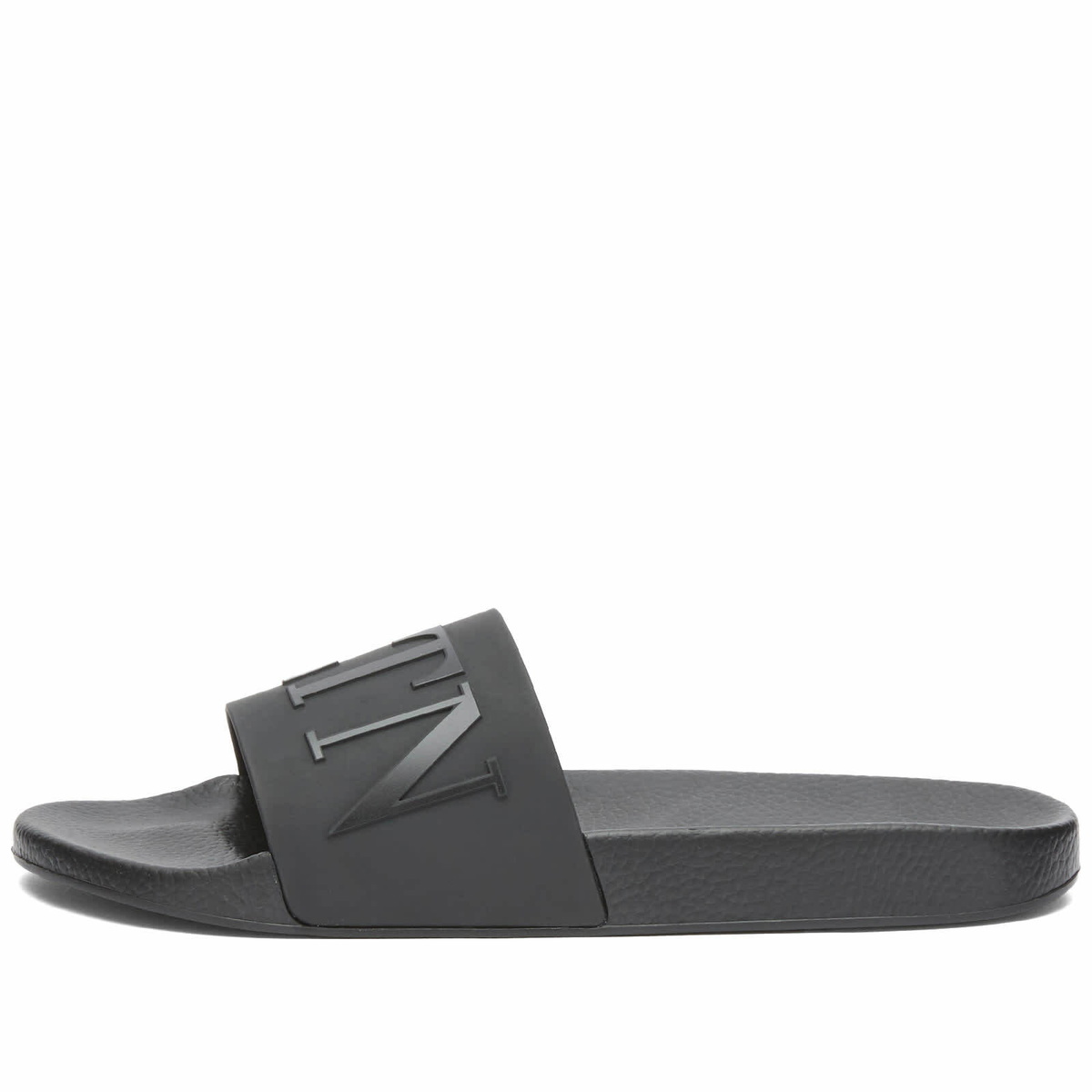 Valentino Men's VLTN Pool Slide in Black/Black