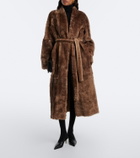Nour Hammour Davos shearling wrap coat