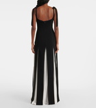 Marmar Halim Silk-blend crêpe gown