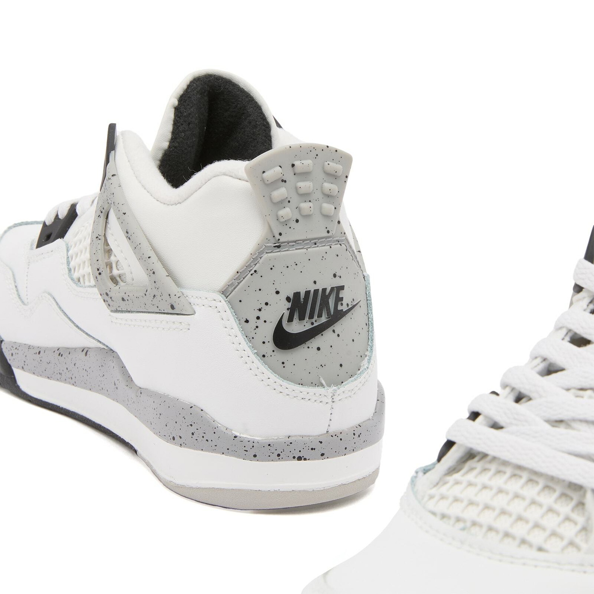 Air Jordan 4 Retro OG (PS) in White/Red/Grey