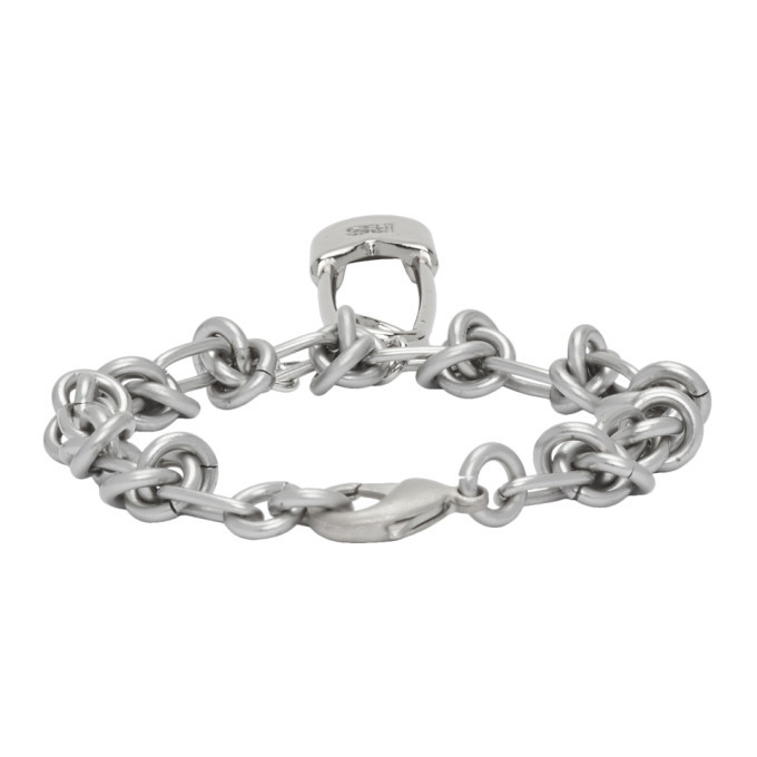 Raf Simons Silver Knot Safety Pin Bracelet Raf Simons