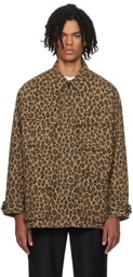 WACKO MARIA Brown Leopard Jacket