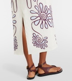 Cala de la Cruz Amaranta printed linen midi dress