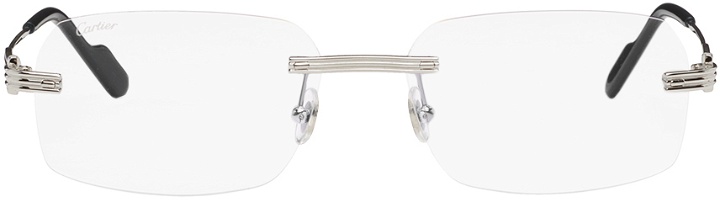 Photo: Cartier Silver Rectangular Sunglasses