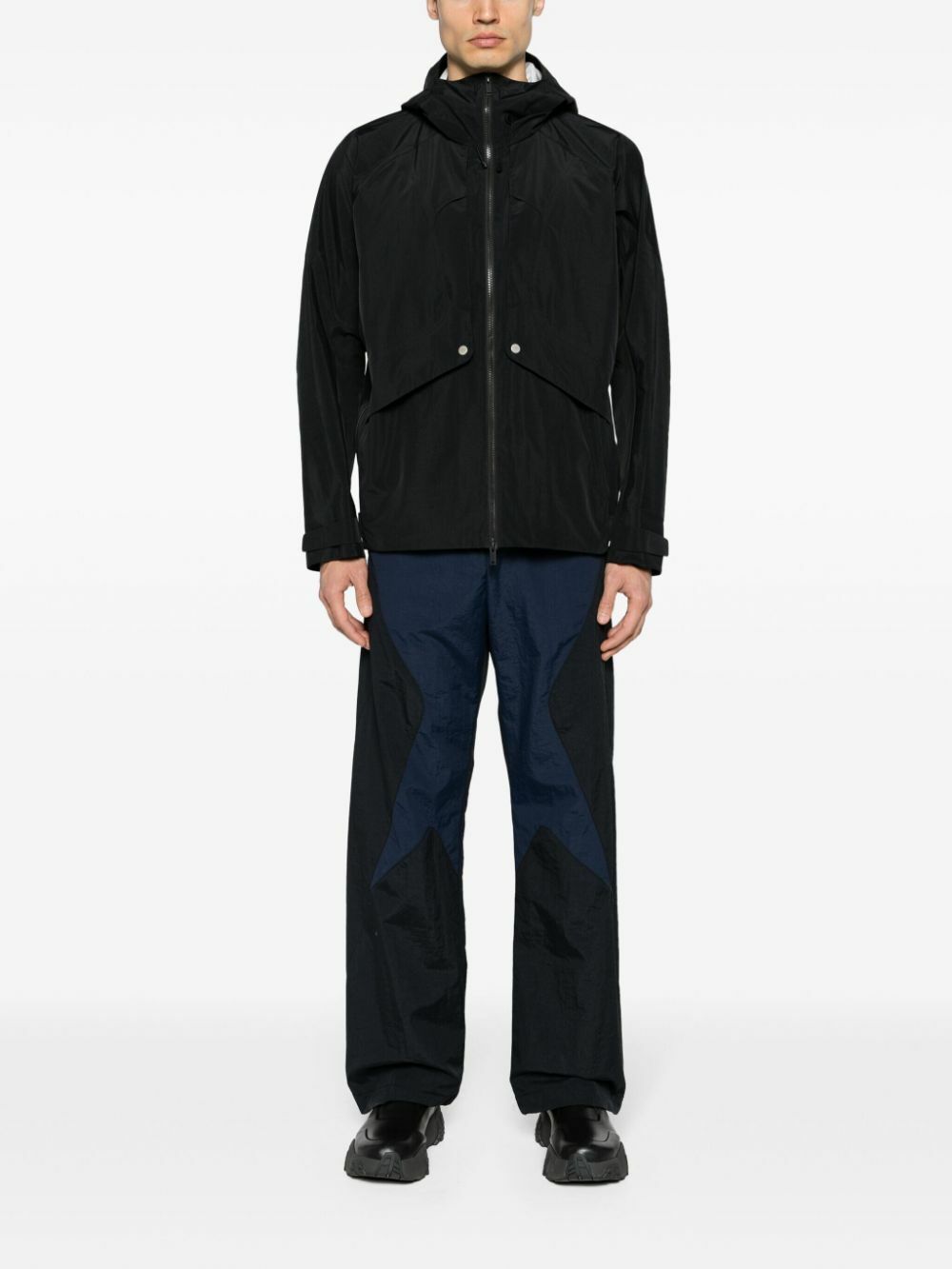 J.LAL Black Hooded Lightweight Jacket J.L - A.L
