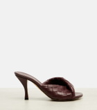 Bottega Veneta Blink 80 Intrecciato leather mules